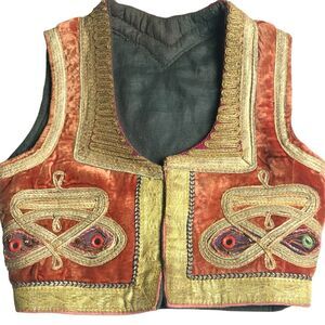 Antique VTG Child’s VEST Traditional Central Asian / Middle Eastern Ceremonial